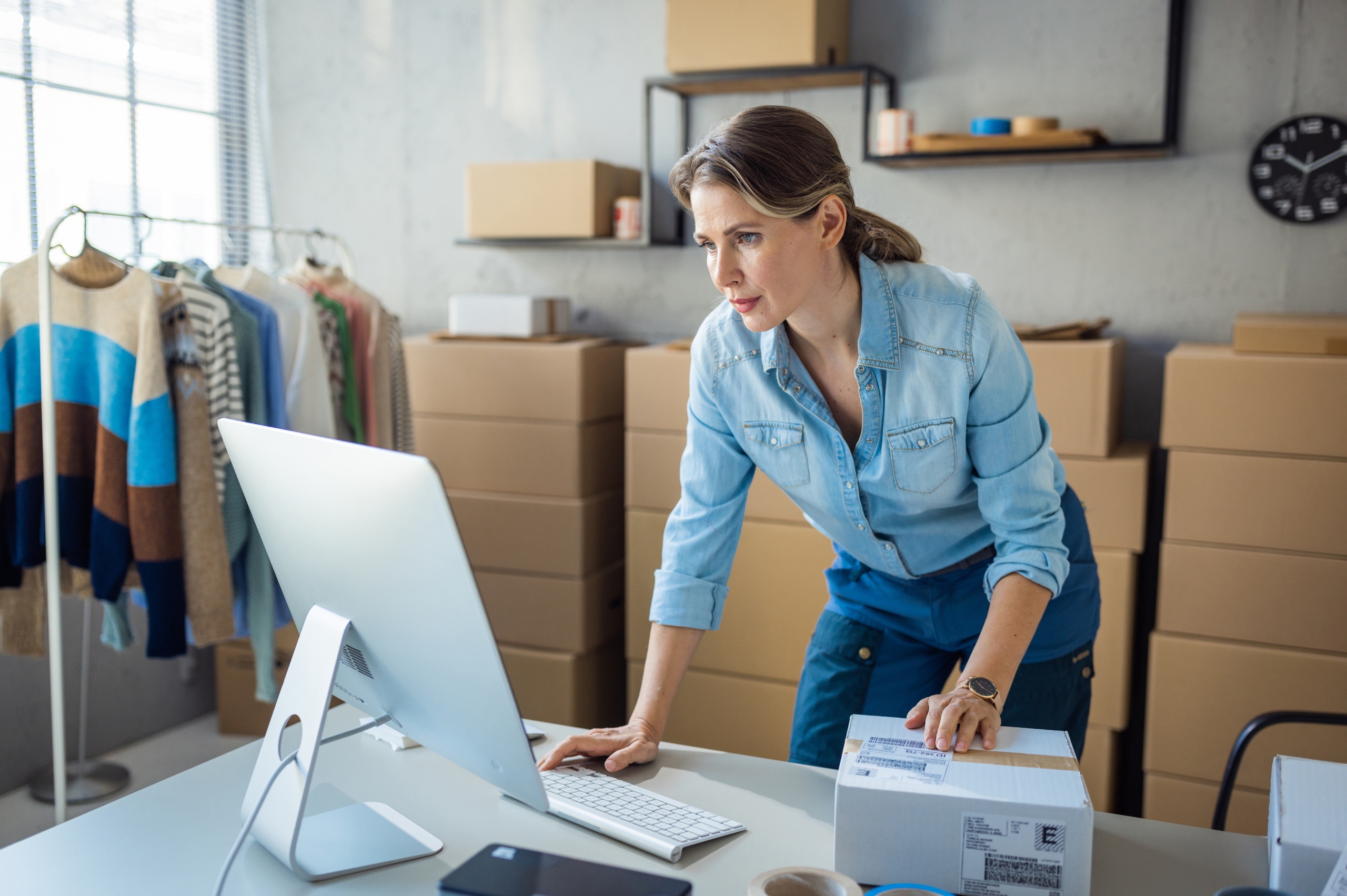 Business Owner Shipping Packages 2560x1703